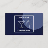 バーテンダー – 青 名刺 (正面)