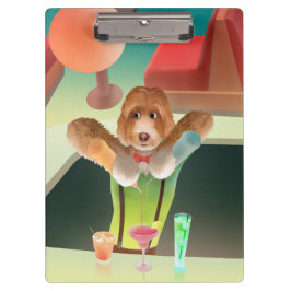 バーテンディングドッグレトロバー クリップボード