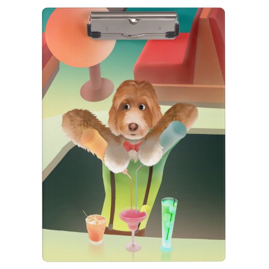 バーテンディングドッグレトロバー クリップボード (正面)