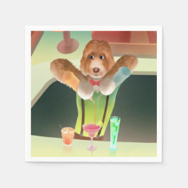 バーテンディングドッグレトロバー スタンダードカクテルナプキン