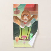 バーテンディングドッグレトロバー バスタオルセット (ハンドタオル)