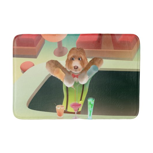 バーテンディングドッグレトロバー バスマット (正面)