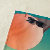 バーテンディングドッグレトロバー ビーチタオル (インサイチュ)