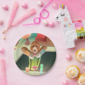 バーテンディングドッグレトロバー ペーパープレート (パーティー)