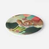 バーテンディングドッグレトロバー ペーパープレート (アングル)