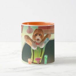 バーテンディングドッグレトロバー マグカップ