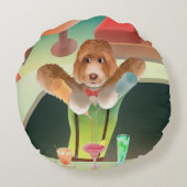 バーテンディングドッグレトロバー ラウンドクッション (裏面)