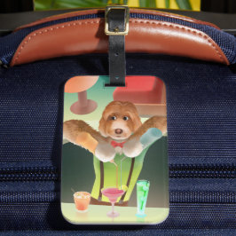 バーテンディングドッグレトロバー ラゲッジタグ