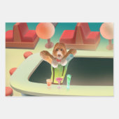 バーテンディングドッグレトロバー ラッピングペーパーシート (正面3)