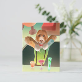 バーテンディングドッグレトロバー 案内ポストカード