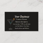 バーテンディングバーテンダーケータリングサービング 名刺 (正面)