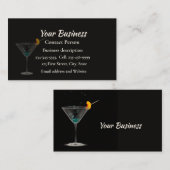 バーテンディングバーテンダーケータリングサービング 名刺 (正面/裏面)