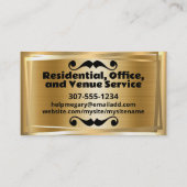 バーテンドドリンクオリーブmartiniガラスフェイク金ゴールド 名刺 (裏面)