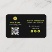 バーテンモダンダー |黒カジュアル色 名刺 (正面)