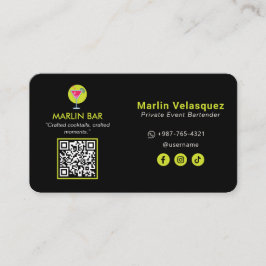 バーテンモダンダー |黒カジュアル色 名刺