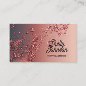 バーテン結婚ズイベントエレガントレッドスプラッシュ 名刺 (正面)