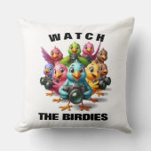 バーディおもしろいスのシャッターバグを見る クッション (正面)