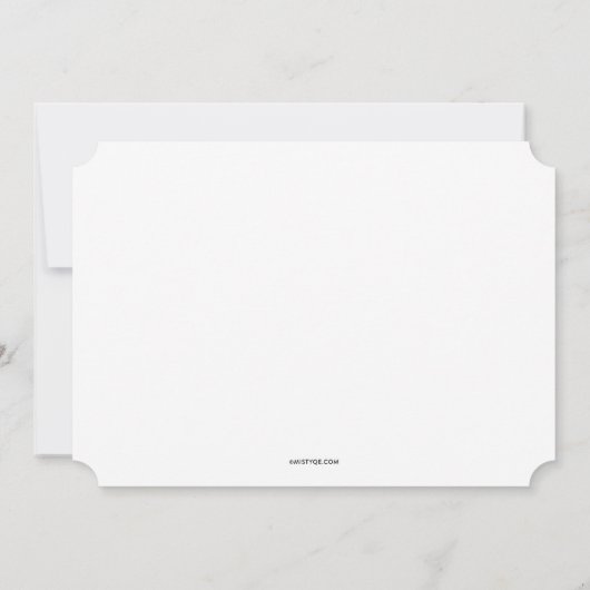 バーディの最初の稲作式の写真 招待状 (裏面)