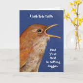 バーディはあなたは期待していると言った カード (黄色い花)