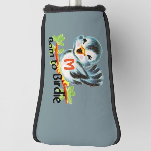 バーディをとること生まれるかわいく小さいレトロの鳥モノグラムの ゴルフヘッドカバー (回転90)