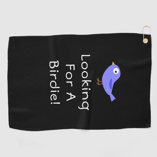 バーディをパーソナライズかわいいバードアートVs2を探して ゴルフタオル (横)