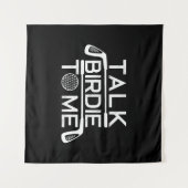 バーディを私に話しおもしろいてゴルファーゴルフ タペストリー (正面(横))