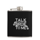 バーディを私に話しおもしろいてゴルファーゴルフ フラスク (正面)