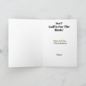 バーディイーグルアルバトロスコンドルゴルフ誕生日カード カード (内部)