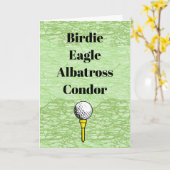 バーディイーグルアルバトロスコンドルゴルフ誕生日カード カード (黄色い花)