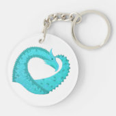 バーディグリスハートドラゴンの白 キーホルダー (裏面)