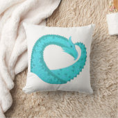 バーディグリスハートドラゴンの白 クッション (ブランケット)