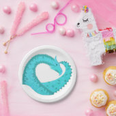 バーディグリスハートドラゴンの白 ペーパープレート (パーティー)