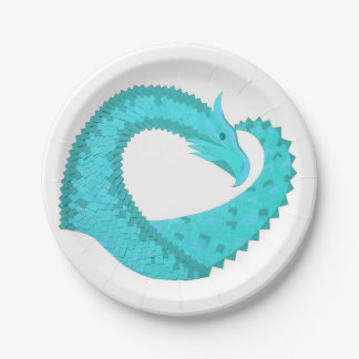 バーディグリスハートドラゴンの白 ペーパープレート