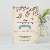 バーディズ誕生日招待状 招待状 (スタンド正面)