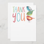 バーディフラットサンキューグリーティングカード 招待状 (正面/裏面)