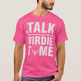 バーディーとしゃべって - おもしろゴルフプレーヤー ゴルファー ダジャレ Tシャツ