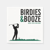 バーディーズ＆ブーズ 大人ゴルフ 誕生日パーティー スタンダードカクテルナプキン (正面)