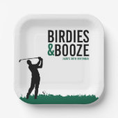 バーディーズ&ブーズ 大人ゴルフ誕生日パーティー ペーパープレート (正面)