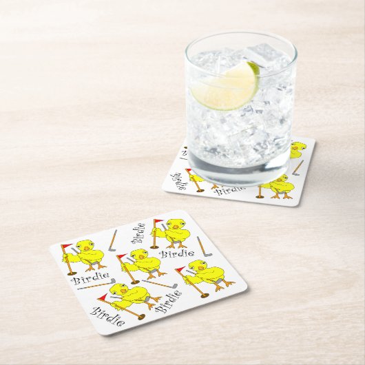 バーディ・ゴルファー・シック スクエアペーパーコースター (インサイチュ)