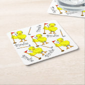 バーディ・ゴルファー・シック スクエアペーパーコースター (アングル)