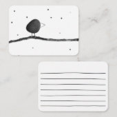 バーディ、ブランチ、雨滴 ノートカード (正面/裏面)