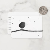 バーディ、ブランチ、雨滴 ノートカード (正面/裏面インサイチュ)