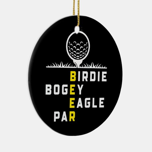 バーディ・ボギー・イーグル・パー・ビール・ゴルファーおもしろいズ・ゴルフ セラミックオーナメント (右)