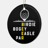 バーディ・ボギー・イーグル・パー・ビール・ゴルファーおもしろいズ・ゴルフ セラミックオーナメント (左)
