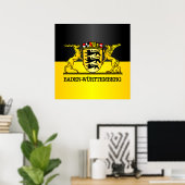 バーデンウルトンベルグワッペン ポスター (ホームオフィス)