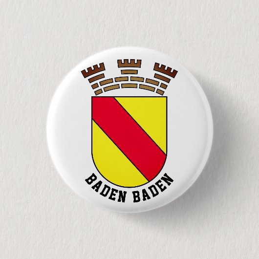 バーデンバーデンコートの腕 – ドイツ 缶バッジ (正面)