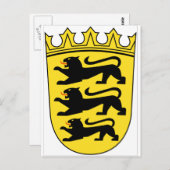 バーデンヴュルテンベルク（ドイツ）コート・オブ・アームズ ポストカード (正面/裏面)