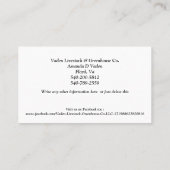 バーデン家畜の名刺 名刺 (裏面)