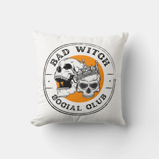 バートウィッチソーシャルクラブ – ハロウィーン装飾用クッション クッション (正面)