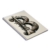 バートウィッチーほうき文字Bイニシャルグリモワール ノートブック (右側)